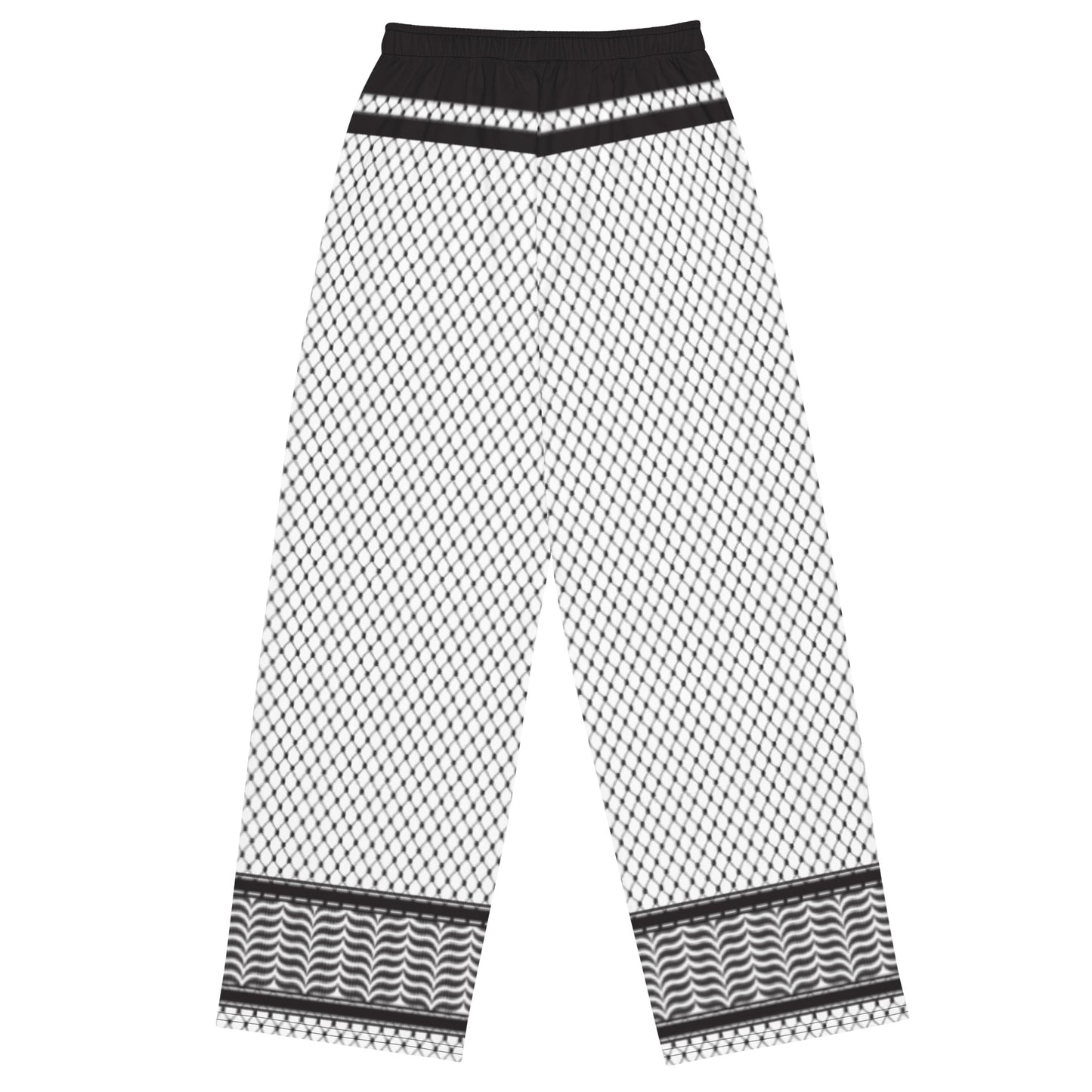 keffiyeh Pattern All-over print unisex wide-leg pants