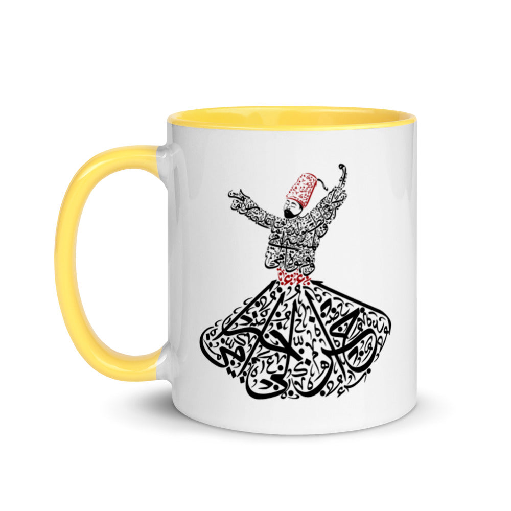 The Sufi Whirling Dervish - I MISSED MY MOTHER'S BREAD - Mug with Color Inside