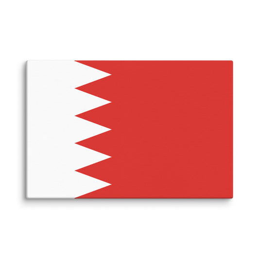 Bahrain Flag _ علم البحرين _ size 18x12" canvas print