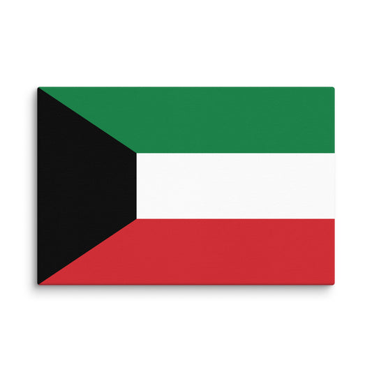Kuwait Flag _ علم الكويت _ size 18x12" canvas print
