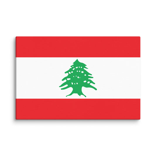 Lebanon Flag _ علم لبنان _ size 18x12" canvas print