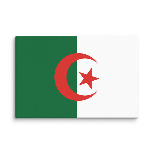 Algeria  Flag _ علم الجزائر _ size 18x12" canvas print