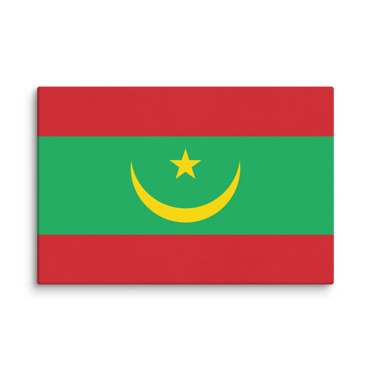Mauritania Flag _ علم موريتانيا _ size 18x12" canvas print
