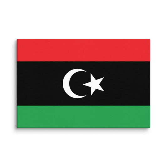Libya Flag _ علم ليبيا _ size 18x12" canvas print