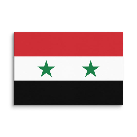 Syria Flag _ علم سوريا _ size 18x12" canvas print