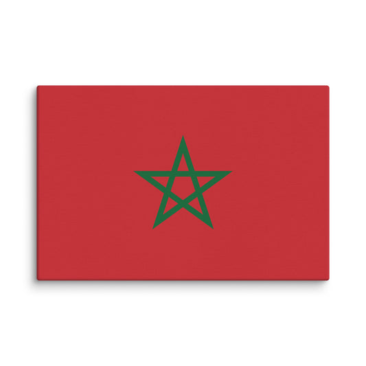 Morocco Flag _ علم المغرب _ size 18x12" canvas print