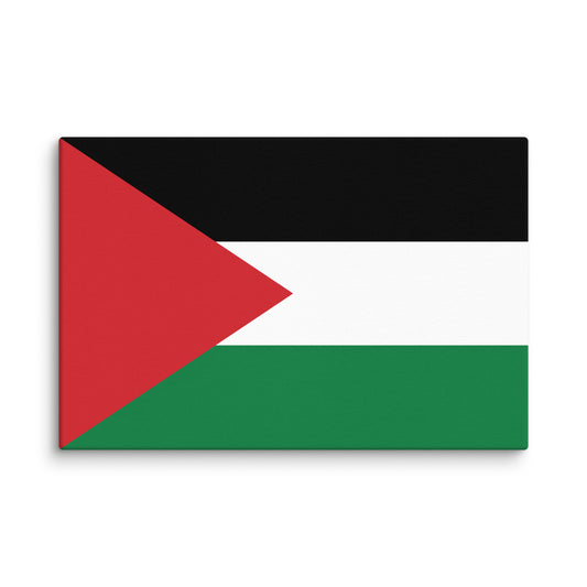 Palestine Flag _ علم فلسطين _ size 18x12" canvas print