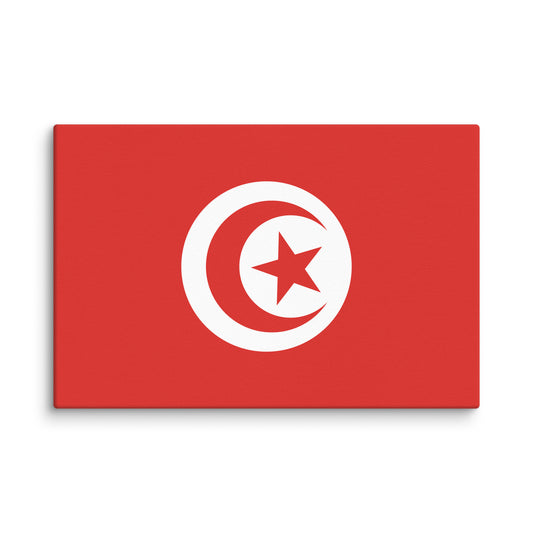 Tunisia Flag _ علم تونس _ size 18x12" canvas print