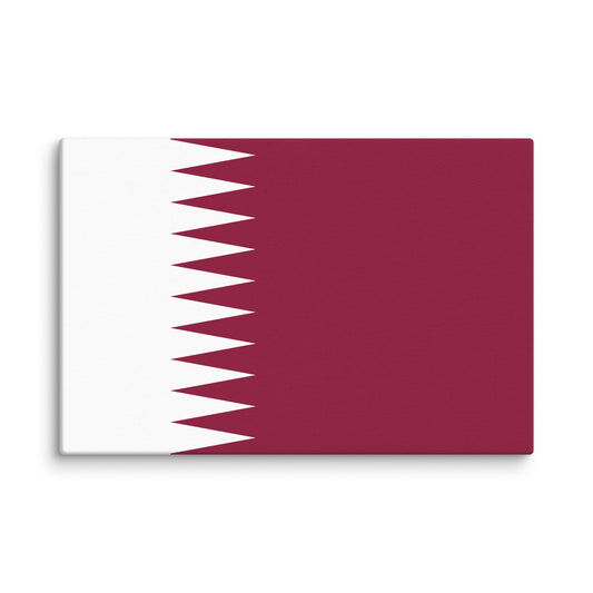 Qatar Flag _ علم قطر _ size 18x12" canvas print