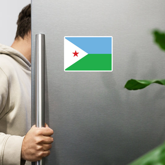 Djibouti Flag _ علم جيبوتي _ Magnet