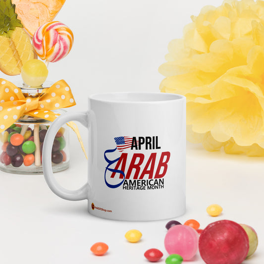 Arab American Heritage Month _ White glossy mug
