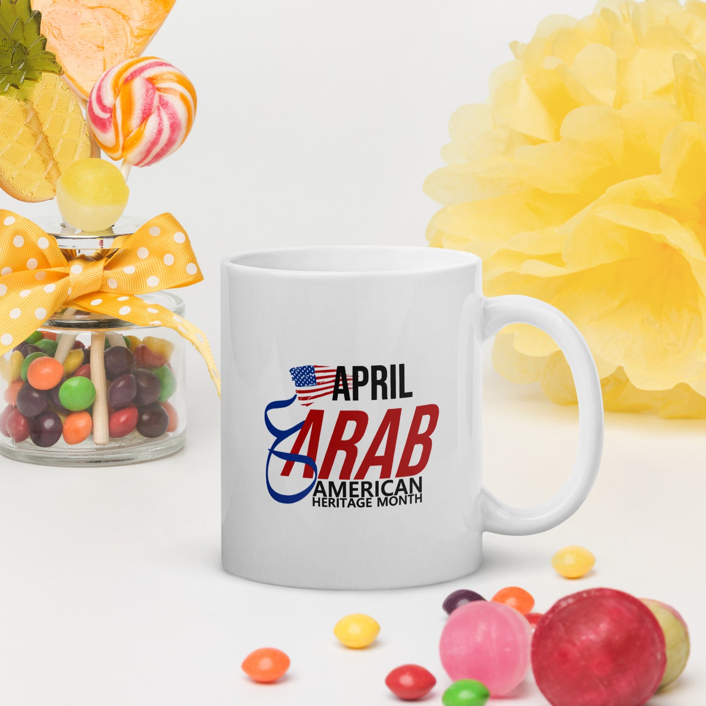 Arab American Heritage Month _ White glossy mug