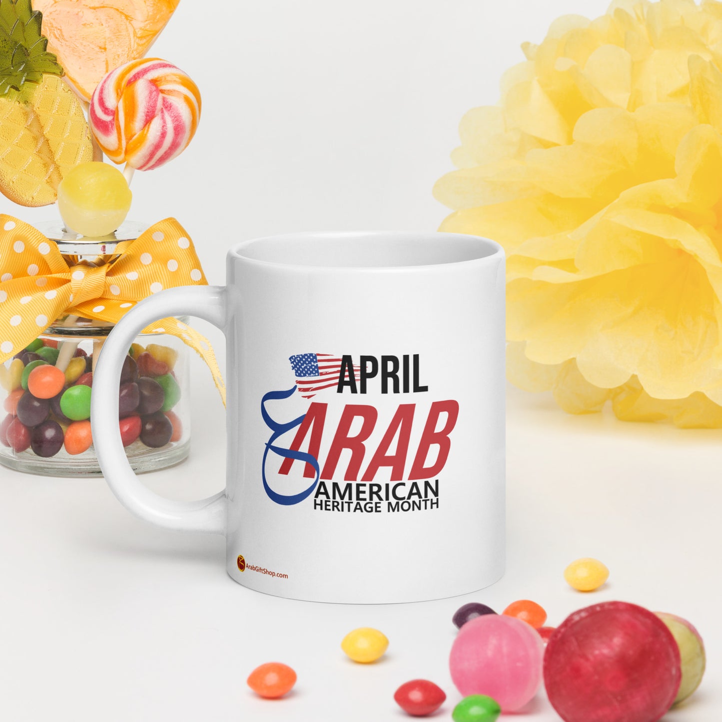 Arab American Heritage Month _ White glossy mug