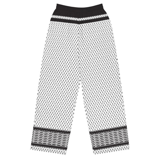 keffiyeh Pattern All-over print unisex wide-leg pants