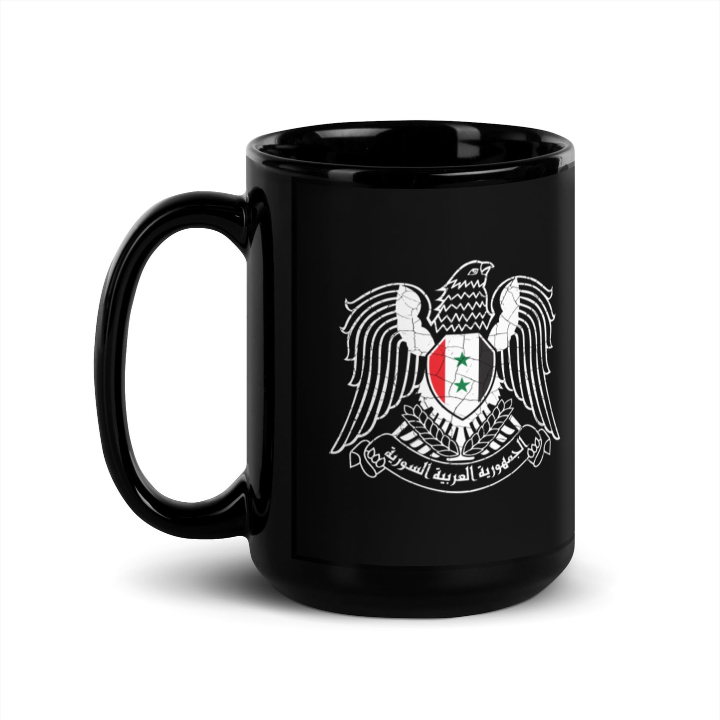 Syria Black Glossy Mug