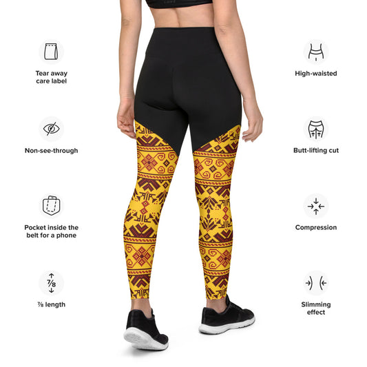 Yellow Daffodils Sports Leggings