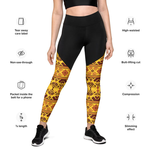 Yellow Daffodils Sports Leggings