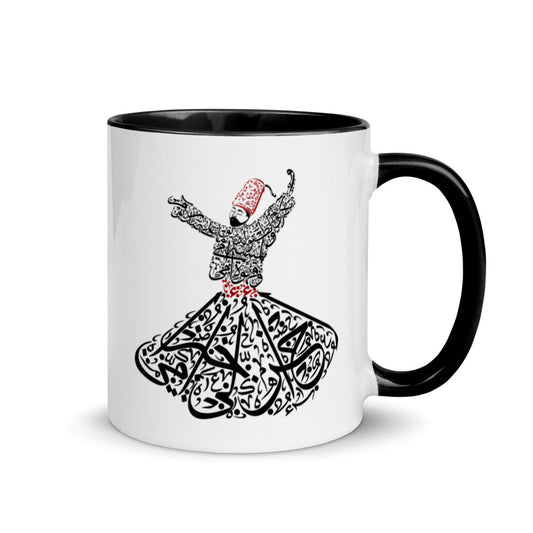 The Sufi Whirling Dervish - I MISSED MY MOTHER'S BREAD - Mug with Color Inside