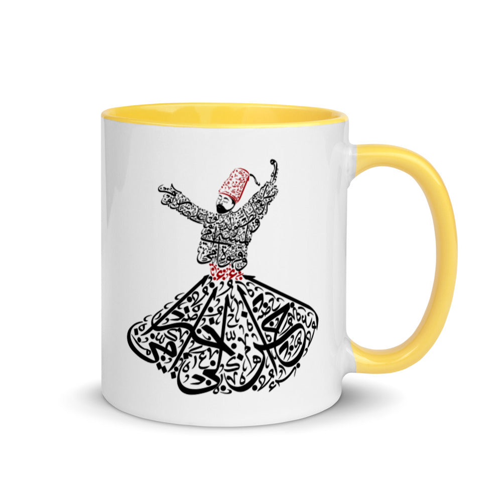 The Sufi Whirling Dervish - I MISSED MY MOTHER'S BREAD - Mug with Color Inside