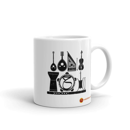 Arabic Instruments White glossy mug