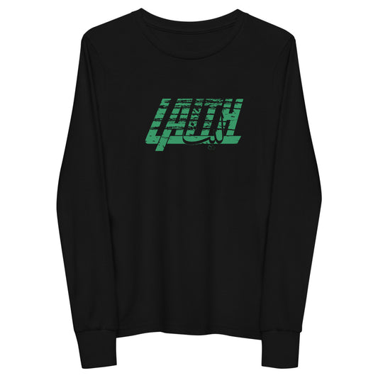 Laith name in Arabic and English Youth long sleeve tee