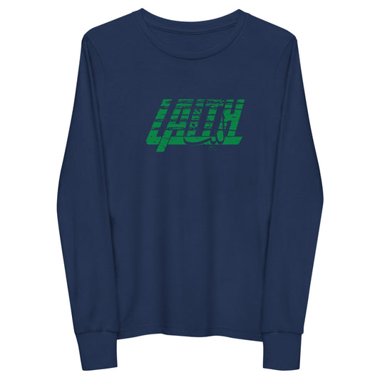 Laith name in Arabic and English Youth long sleeve tee